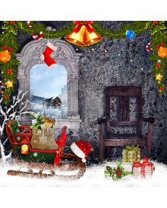 Small Bell Sock Chair Arch Computer Printed Photography Backdrop HXB-486
