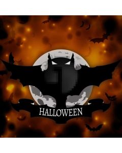 Bat Dark Yellow Moon Computer Printed Photography Backdrop HXB-504