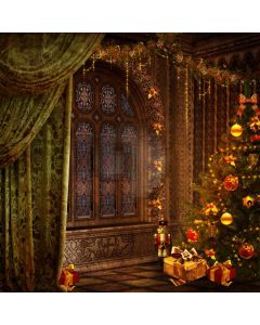 Window Tree Curtain Ball Computer Printed Photography Backdrop HXB-514