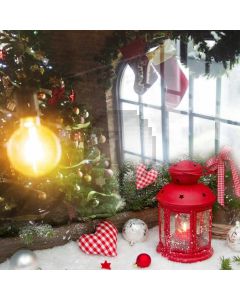 Bulb Heart Shaped Sock Tree Computer Printed Photography Backdrop HXB-533