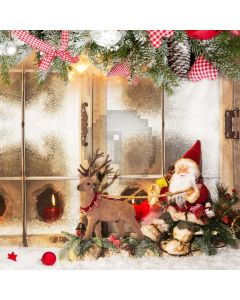 Santa Claus Plant Ball Heart Computer Printed Photography Backdrop HXB-550