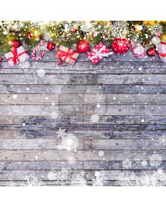 Wood Wall Present Snowflake Computer Printed Photography Backdrop HXB-551