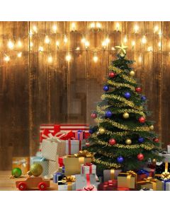 Tree Present Ball Light Computer Printed Photography Backdrop HXB-556