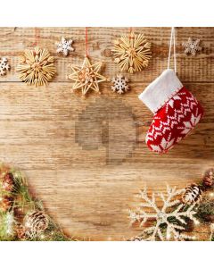 Wood Sock Star Snowflake Computer Printed Photography Backdrop HXB-559