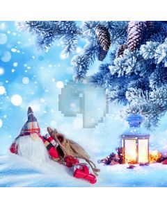 Snow Light Tree Sowman Computer Printed Photography Backdrop HXB-560