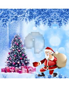 Santa Claus Snow Tree Present Computer Printed Photography Backdrop HXB-573