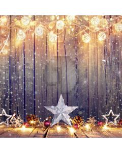 Wood Wall Floor Star Ball Computer Printed Photography Backdrop HXB-576