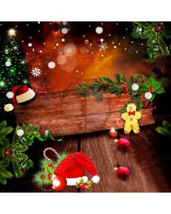 Cap Plant Snowflake Wood Computer Printed Photography Backdrop HXB-640