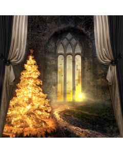 Tree Curtain Sunset Window Computer Printed Photography Backdrop HXB-650