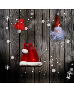 Cap Wood Floor Snowflake Computer Printed Photography Backdrop HXB-653