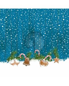 Wood Snow Small Bell Computer Printed Photography Backdrop HXB-686