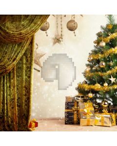 Curtain Star Ball Tree Present Computer Printed Photography Backdrop HXB-693