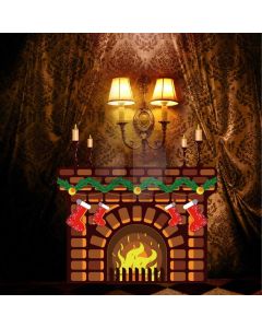 Fireplace Light Curtain Computer Printed Photography Backdrop HXB-696