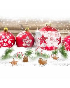 Ball Star Snow Small Bell Computer Printed Photography Backdrop HXB-697