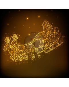 Deer Santa Claus Carriage Computer Printed Photography Backdrop HXB-703