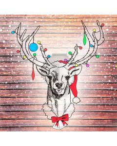 Deer Wood Snow Computer Printed Photography Backdrop HXB-714