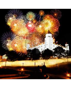 Firework House Road Light Computer Printed Photography Backdrop HXB-749