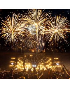 Firework Light Night People Computer Printed Photography Backdrop HXB-752