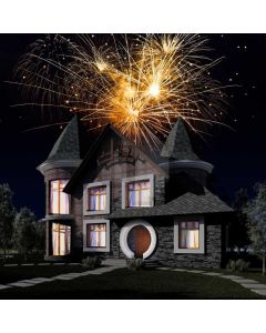 Castle Firework Night Tree Road Computer Printed Photography Backdrop HXB-760