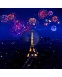 Tower Firework Night Light Computer Printed Photography Backdrop HXB-763