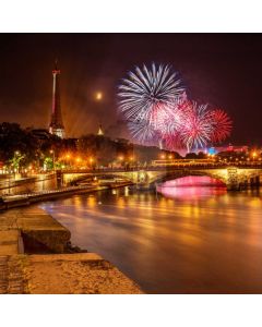 Firework Sand River Night Computer Printed Photography Backdrop HXB-768