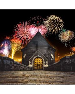 Firework Arch Road Night Computer Printed Photography Backdrop HXB-781