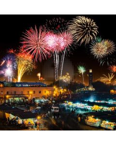 Firework Light House Store Computer Printed Photography Backdrop HXB-783