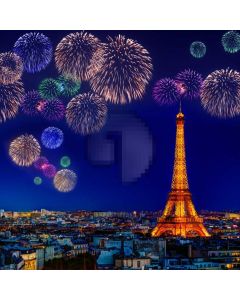 Firework Tower House Light Computer Printed Photography Backdrop HXB-788
