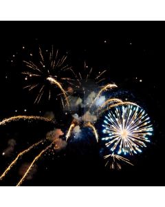 Firework Night Sky Computer Printed Photography Backdrop HXB-789
