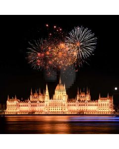 Firework Castle River Computer Printed Photography Backdrop HXB-807