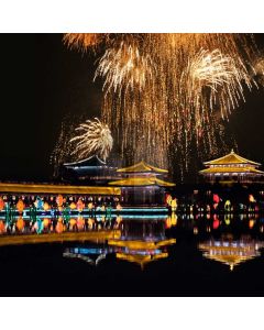 Firework Pavilion River Inverted Image Computer Printed Photography Backdrop HXB-820