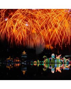 Orange Firework Inverted Image Computer Printed Photography Backdrop HXB-822