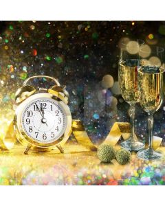 Clock Glass Wine Sunshine Computer Printed Photography Backdrop HXB-824