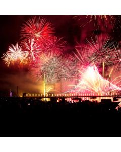Firework Bridge Dark Computer Printed Photography Backdrop HXB-842