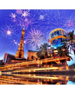 Firework Tower Sky Light Highway Computer Printed Photography Backdrop HXB-843