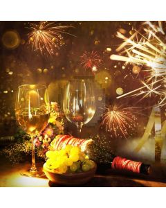Firework Wine Glass Light Computer Printed Photography Backdrop HXB-847