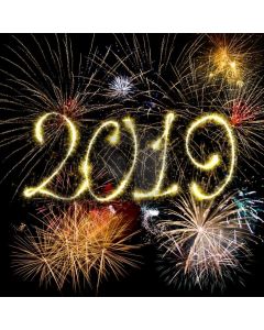 Firework New Year Dark Computer Printed Photography Backdrop HXB-850