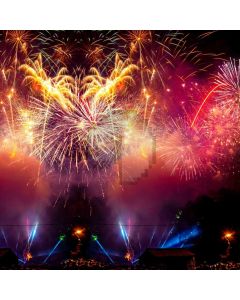 Firework Light Dark Yellow Computer Printed Photography Backdrop HXB-853