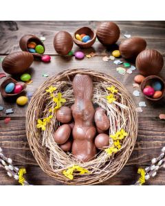 Rabbit Sugar Wood Computer Printed Photography Backdrop HXB-858