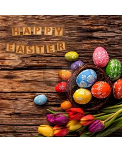 Egg Flower Wood Computer Printed Photography Backdrop HXB-866