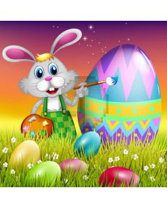 Rabbit Egg Grass Computer Printed Photography Backdrop HXB-869