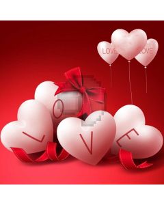 Heart Bowknot Computer Printed Photography Backdrop HXB-892