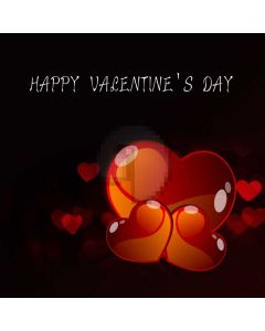 Heart Red Black Computer Printed Photography Backdrop HXB-894