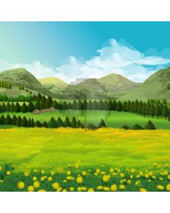 Cloud Grass Mountain Computer Printed Photography Backdrop HXB-904