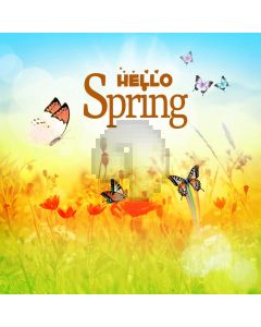 Butterfly Flower Grass Computer Printed Photography Backdrop HXB-917