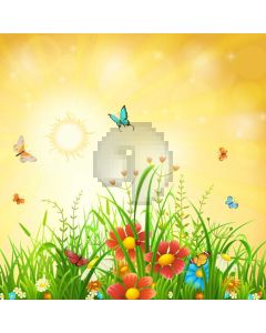 Flower Grass Sunshine Computer Printed Photography Backdrop HXB-927