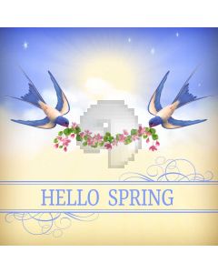 Flower Bird Sunshine Computer Printed Photography Backdrop HXB-935