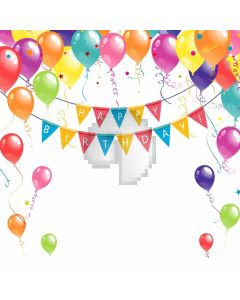 Birthday Balloon Ribbon Computer Printed Photography Backdrop HXB-961