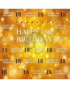 Birthday Gold Computer Printed Photography Backdrop HXB-962