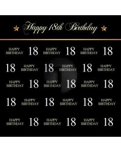 Birthday Star Black Computer Printed Photography Backdrop HXB-963